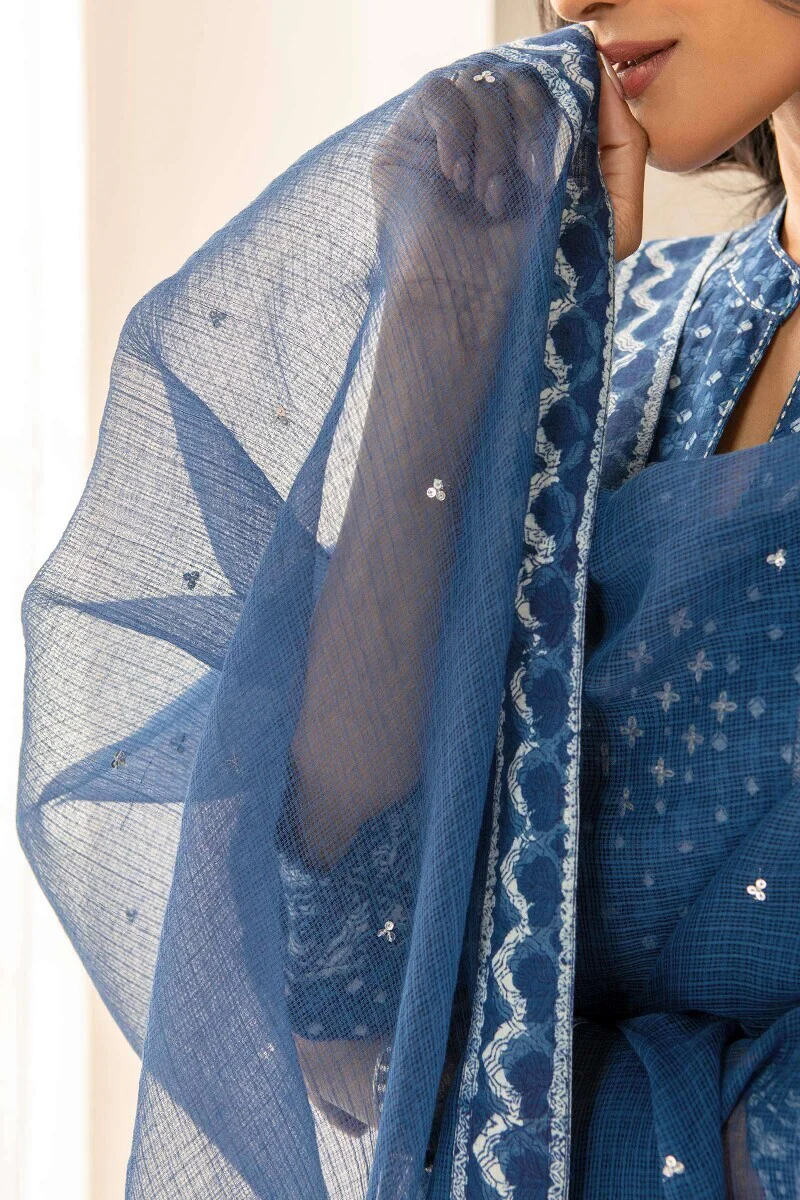 Indigo Kota Dupatta - Image 6