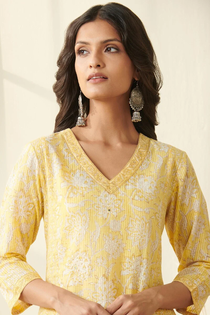 Isfahan Ferhia Sanganeri Kurta