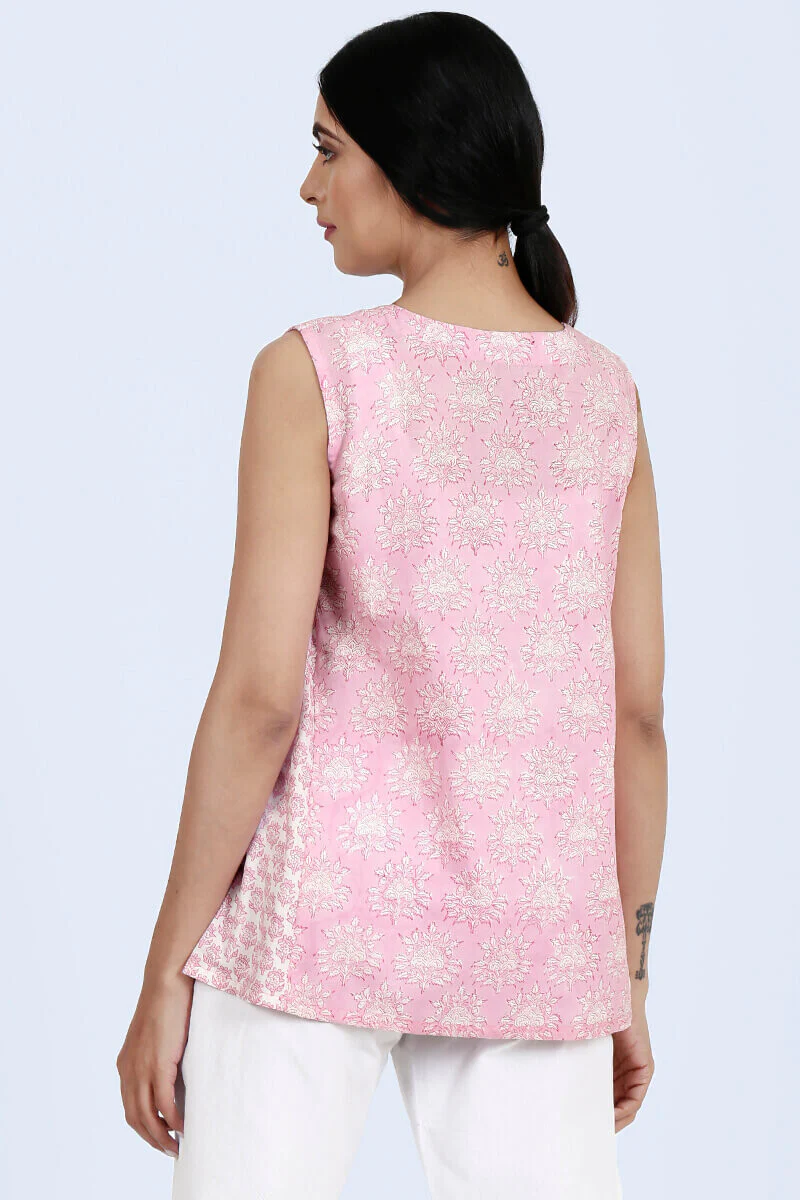 Isfahan Pink Sleeveless Top - Image 2