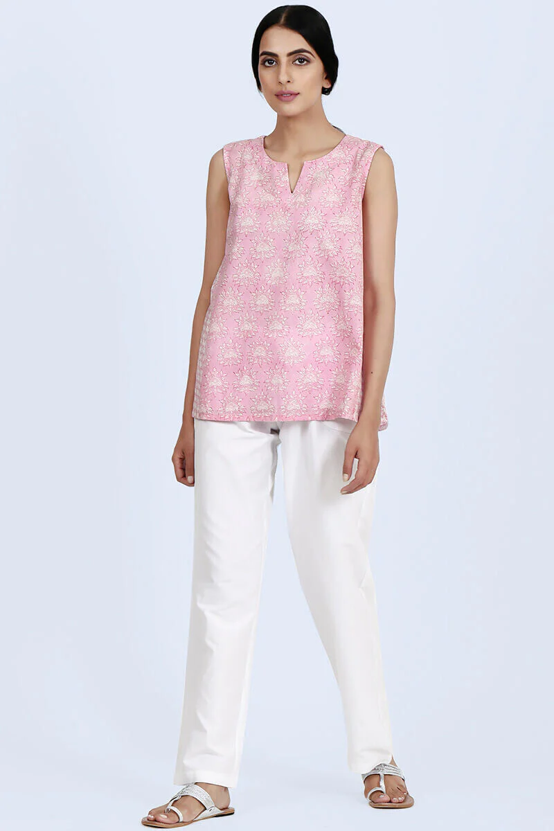 Isfahan Pink Sleeveless Top - Image 3