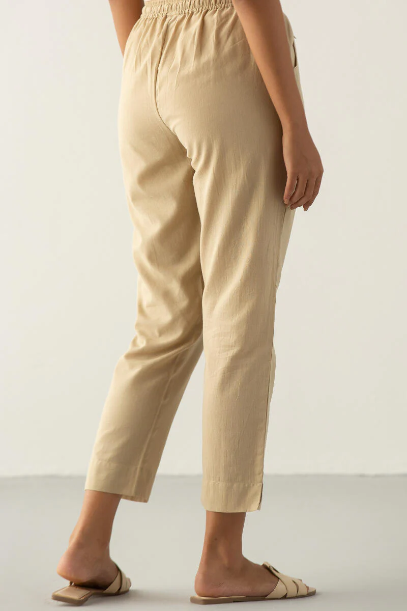Kashida Beige Narrow Pants - Image 4
