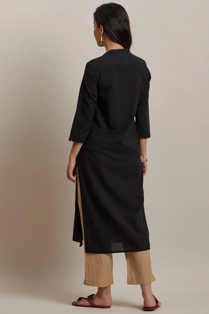 Kashida Black Kurta - Image 4