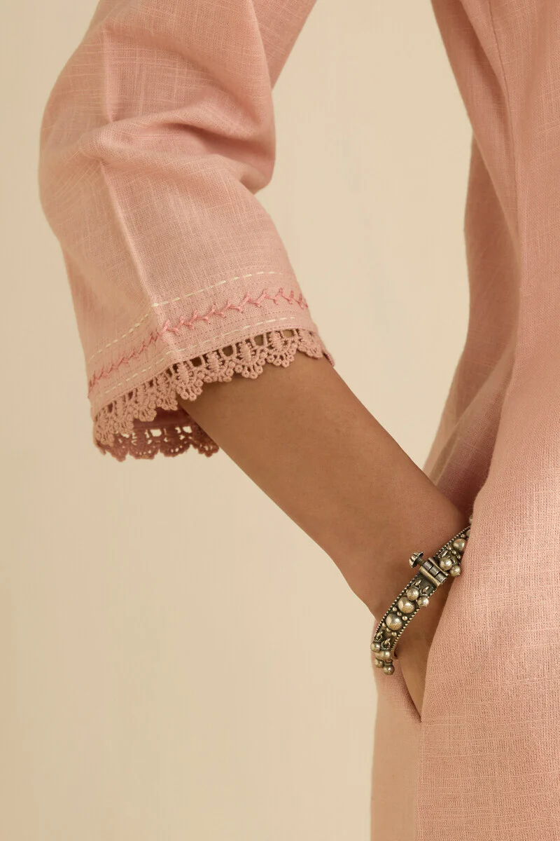 Kashida Kiara Pink Kurta - Image 6