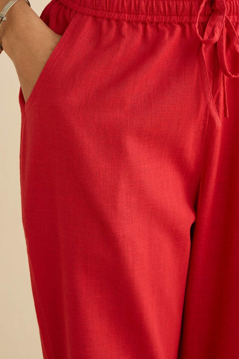 Kashida Kiara Red Narrow Pants - Image 4