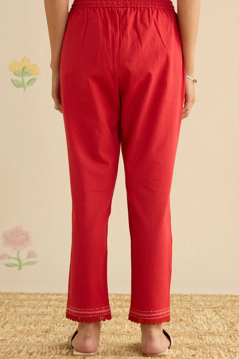 Kashida Kiara Red Narrow Pants - Image 5