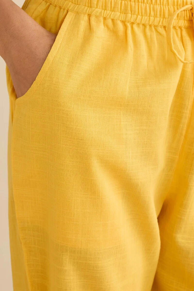Kashida Kiara Yellow Narrow Pants - Image 4