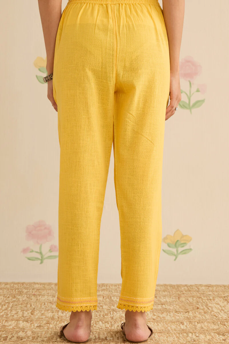 Kashida Kiara Yellow Narrow Pants - Image 5