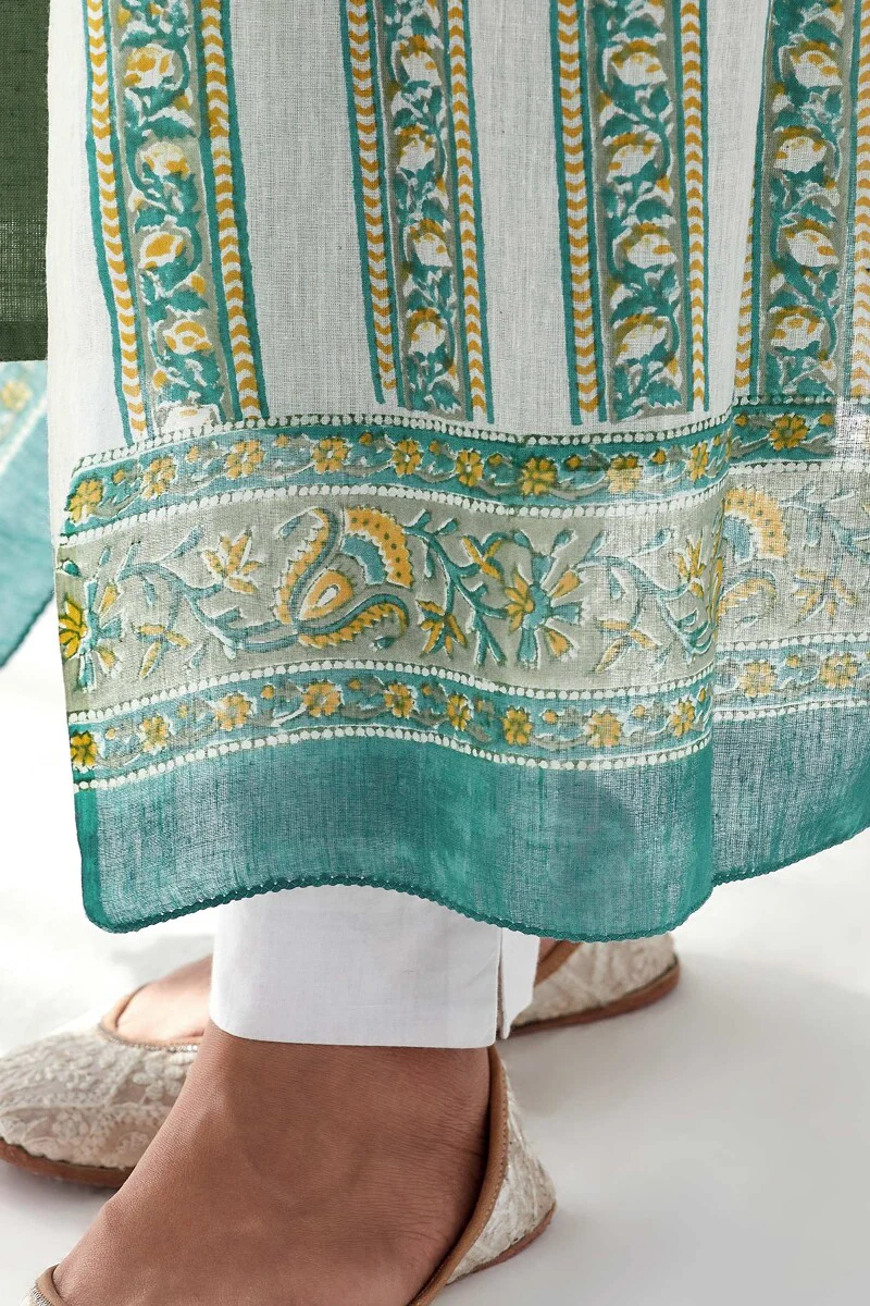 Kashida Meera Sanganeri Dupatta - Image 5