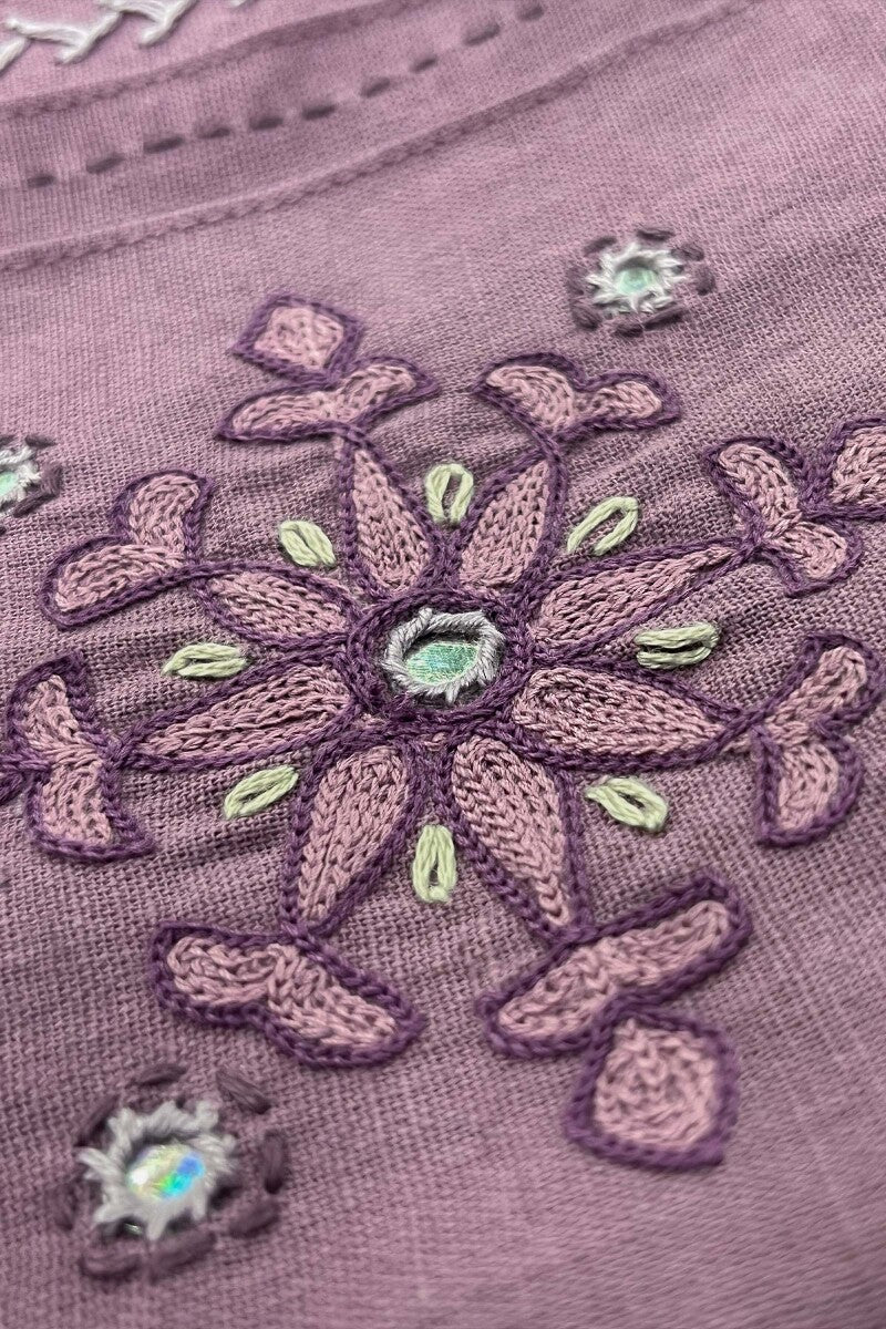 Kashida Nusrat Flax Cotton Kurta - Image 6