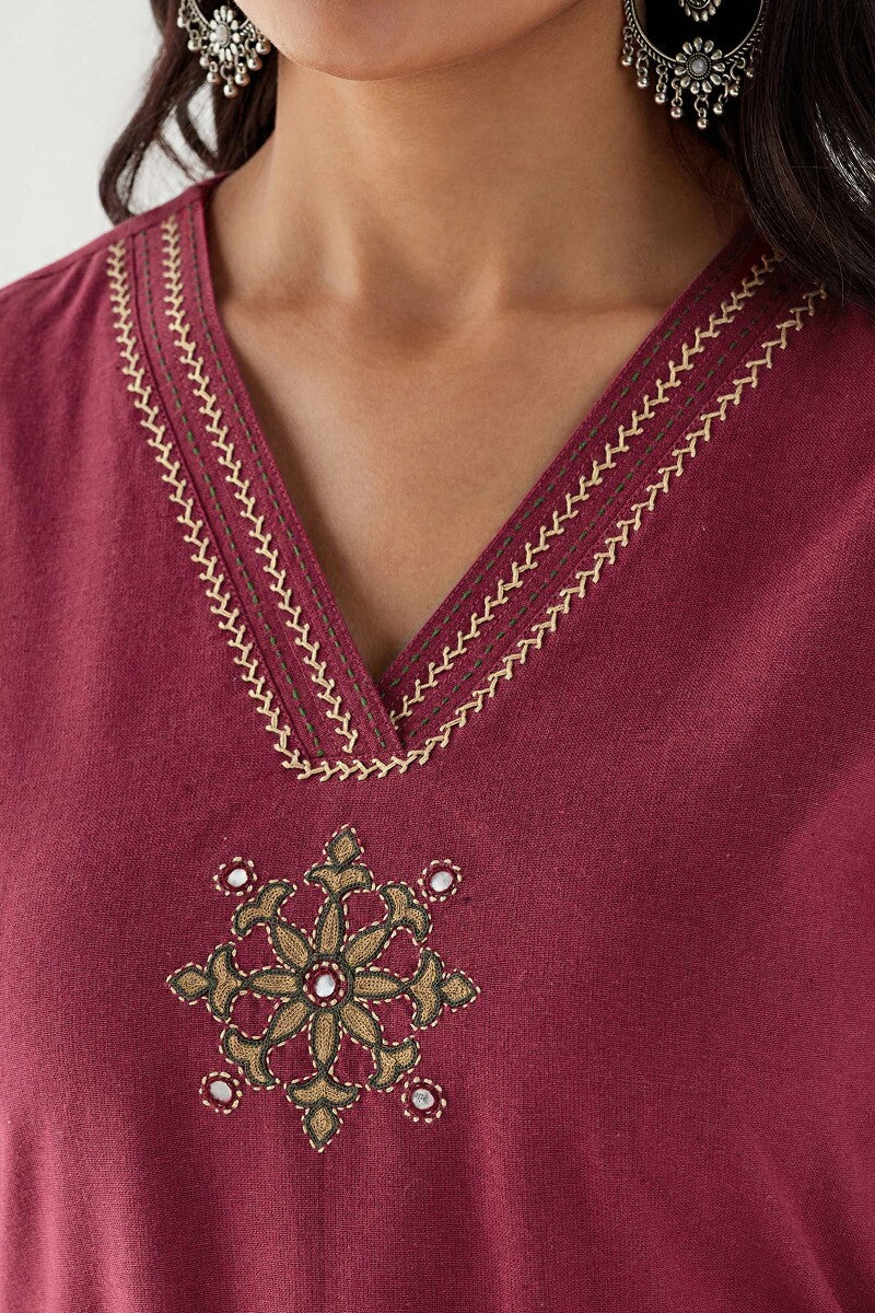 Kashida Sunhera Handloom Kurta - Image 3