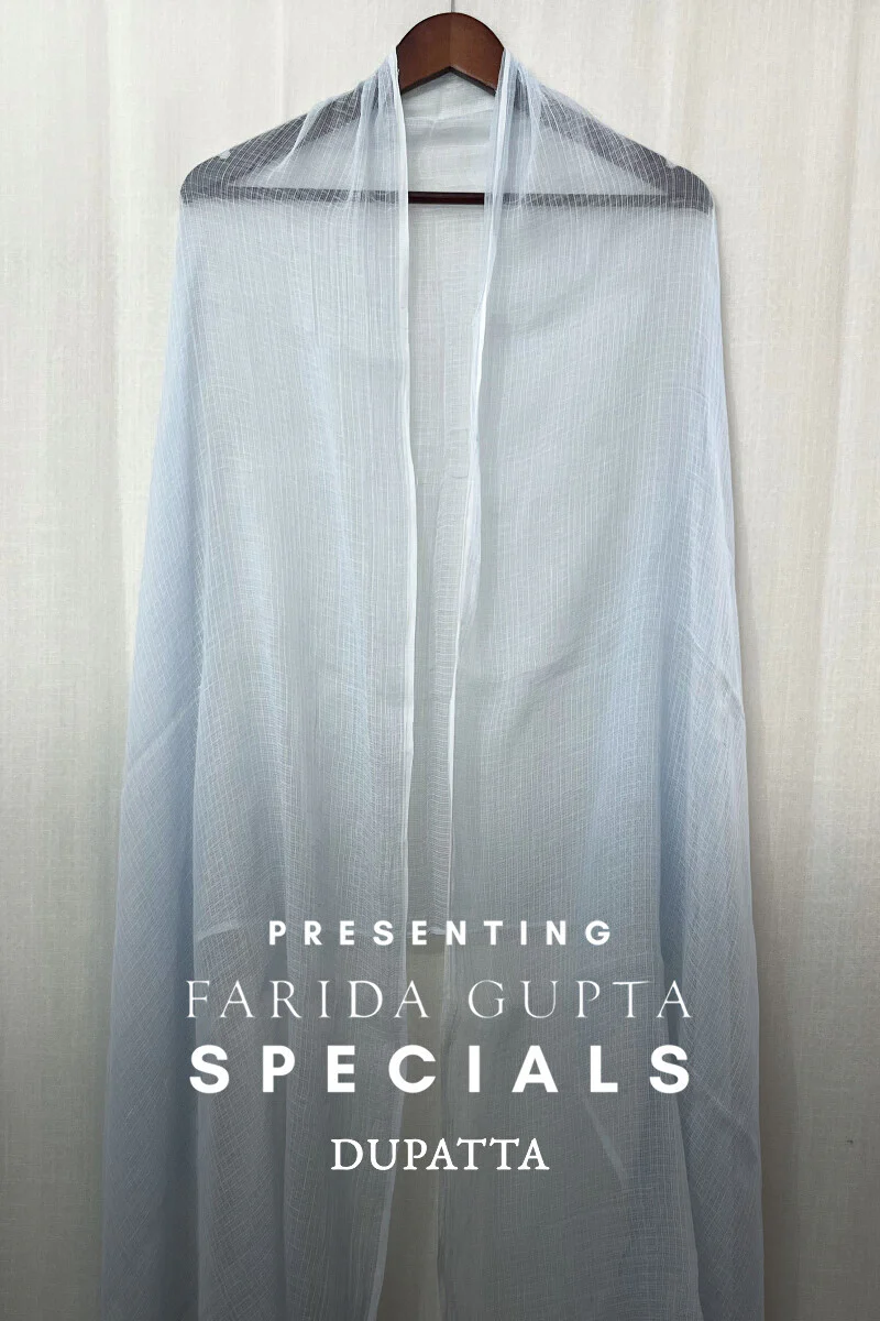 Light Blue Plain Dupatta