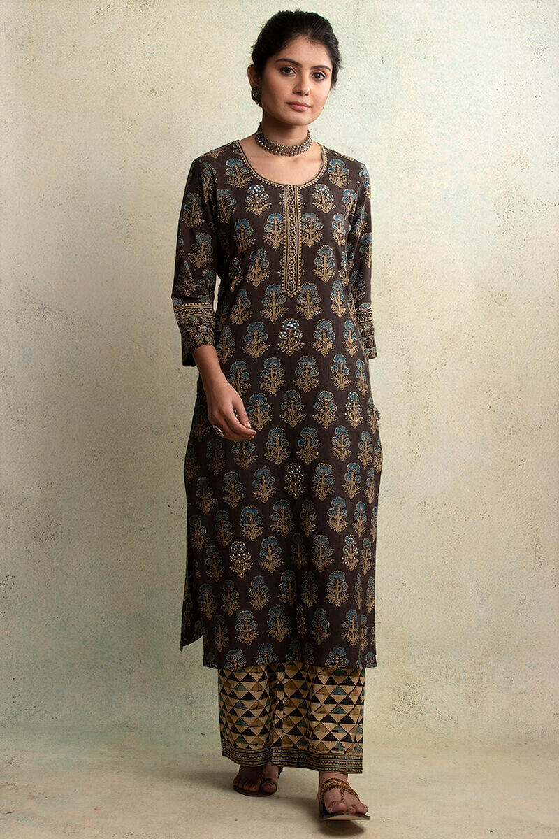Mahroush Aalia Ajrak Kurta - Image 2