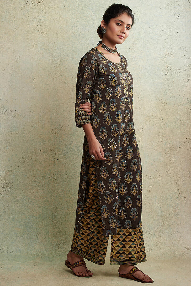Mahroush Aalia Ajrak Kurta - Image 3