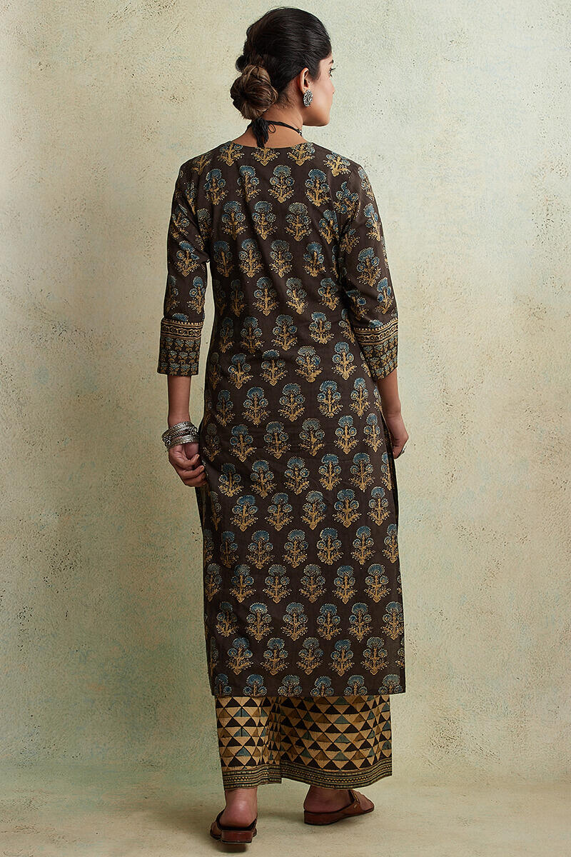 Mahroush Aalia Ajrak Kurta - Image 5