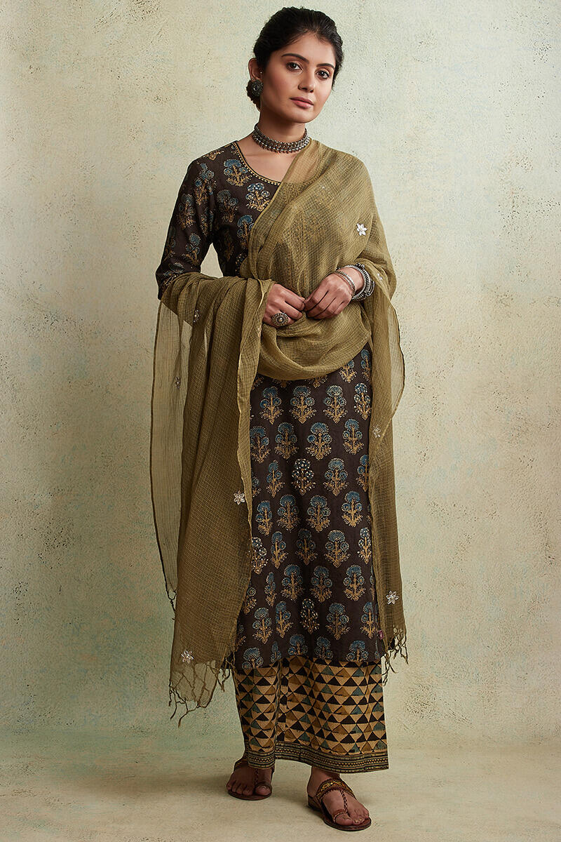 Mahroush Aalia Ajrak Kurta - Image 6