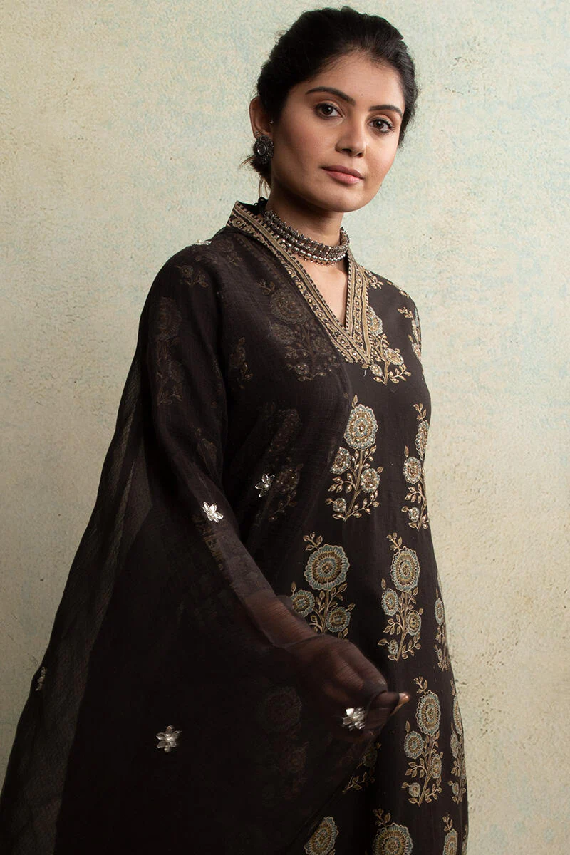 Mahroush Parisa Ajrak Kurta - Image 2