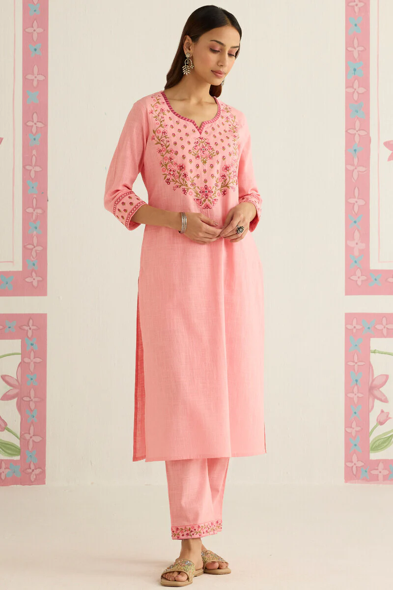 Mehraab Mahi Pink Kurta - Image 2