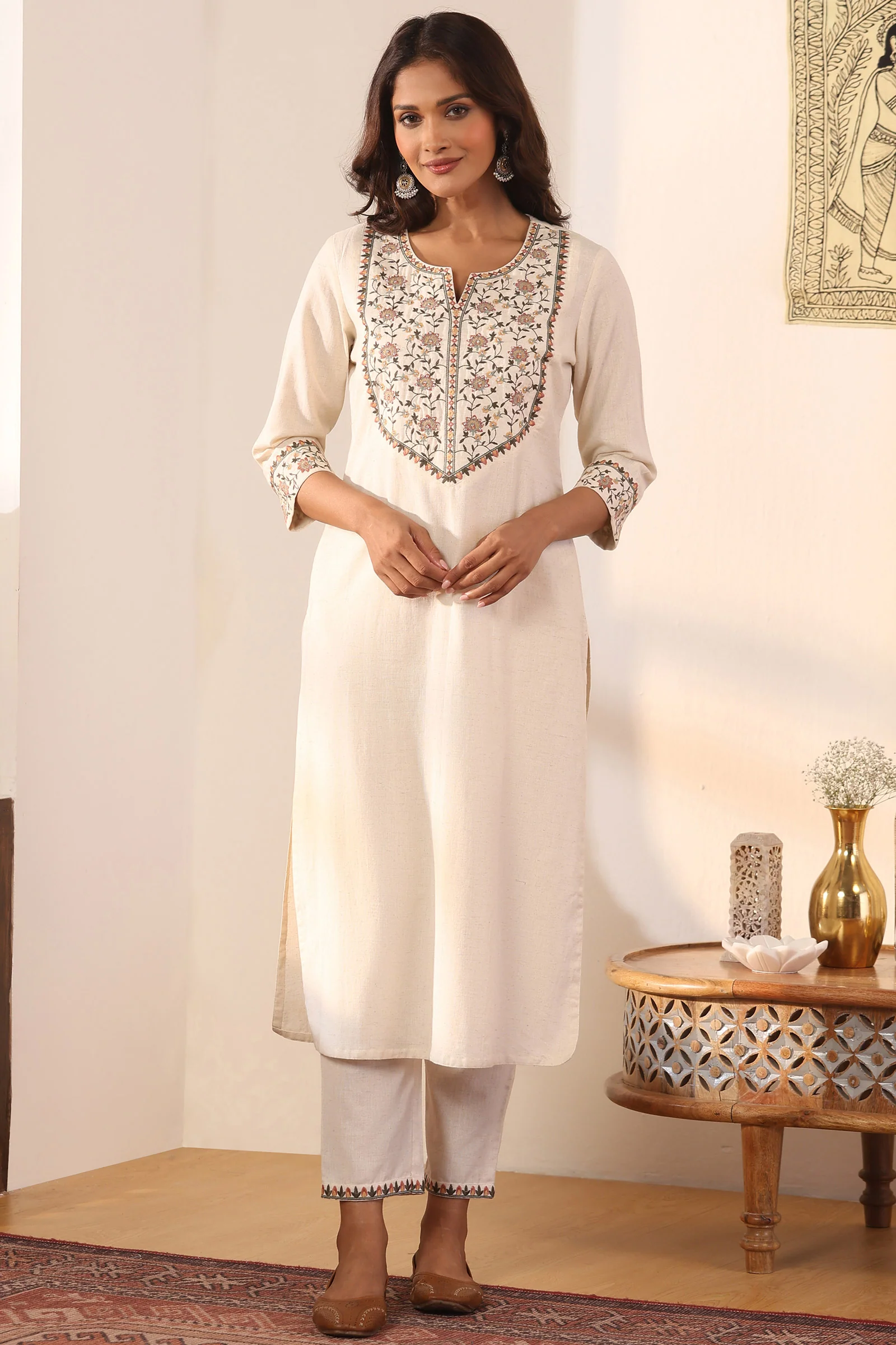 Surplus: Mehraab Naureen Off White Kurta - Image 2