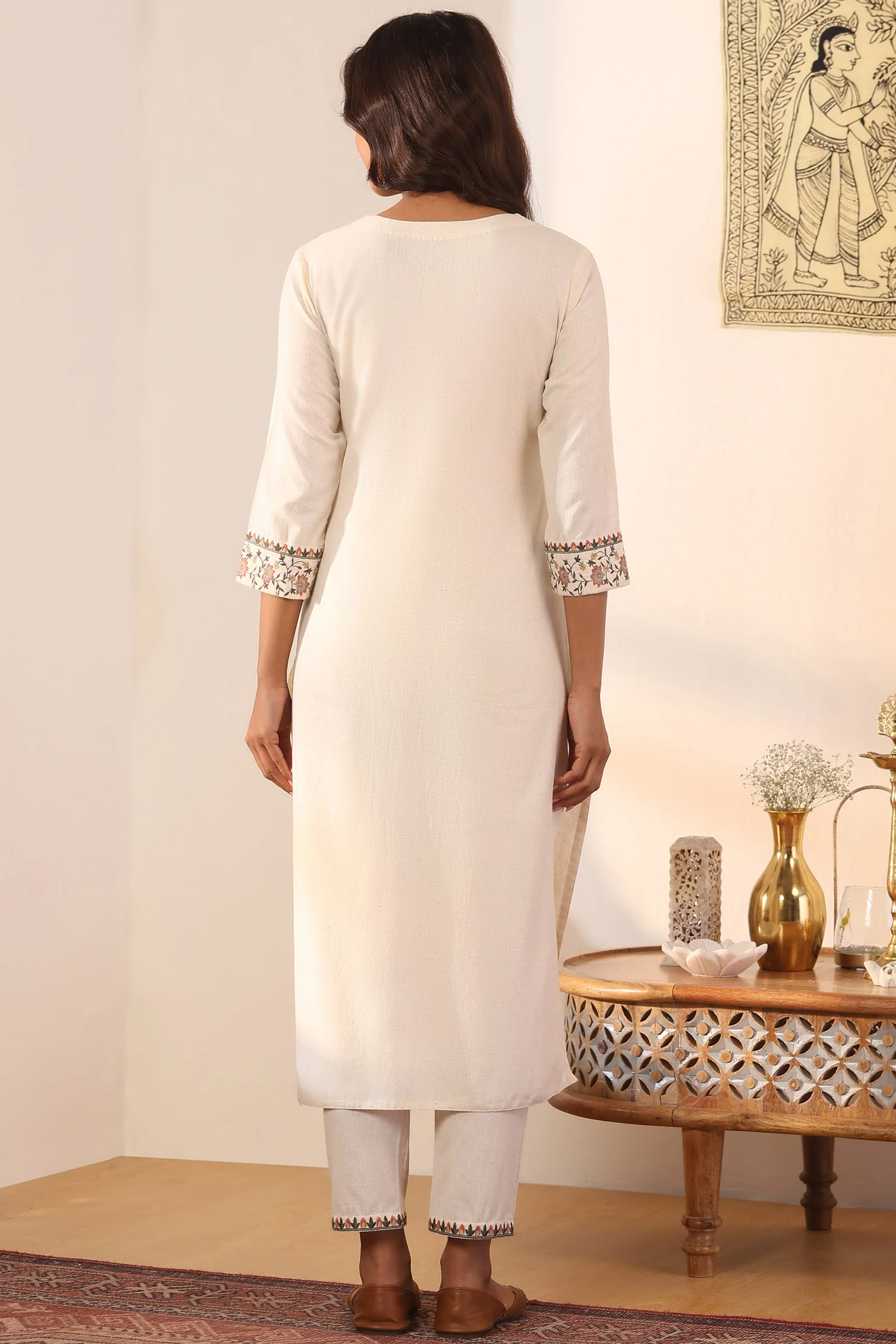 Surplus: Mehraab Naureen Off White Kurta - Image 8
