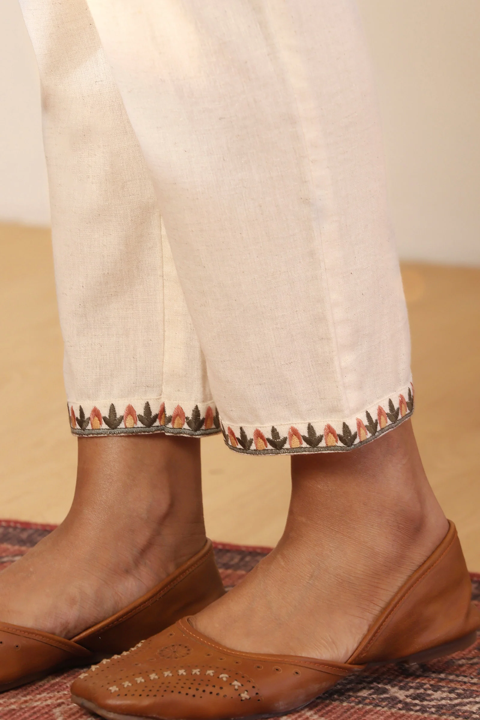 Mehraab Naureen Off White Narrow Pants - Image 2