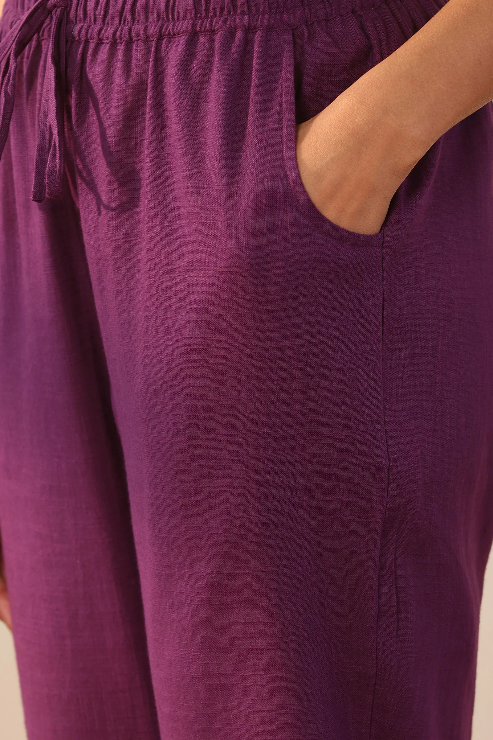 Mehraab Rahida Purple Narrow Pants - Image 4
