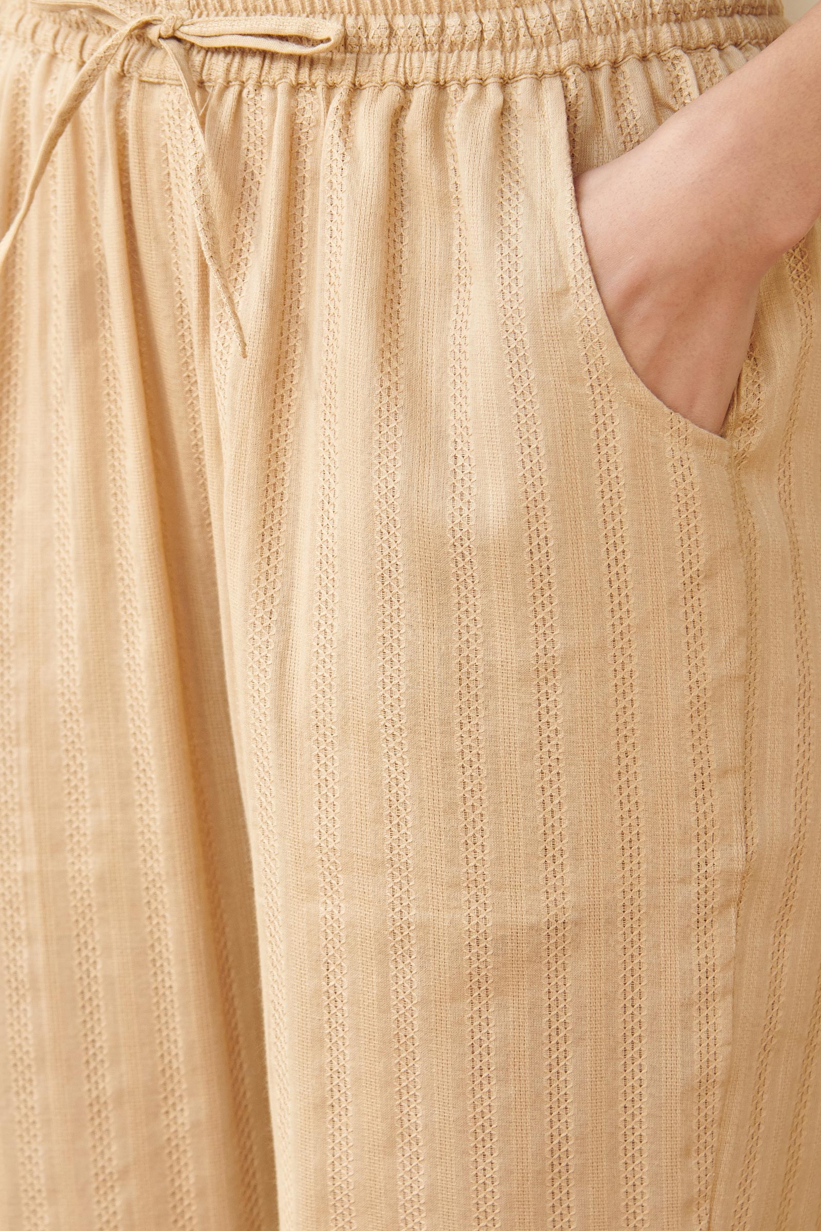 Mehraab Rumeha Beige Narrow Pants - Image 4