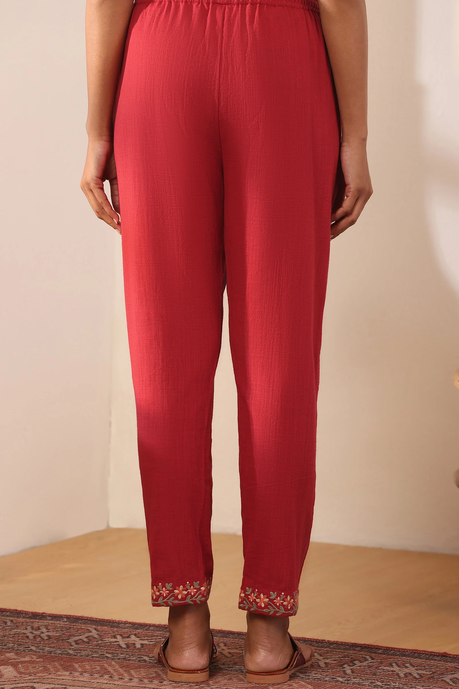 Surplus: Mehraab Sabeen Red Narrow Pants - Image 5