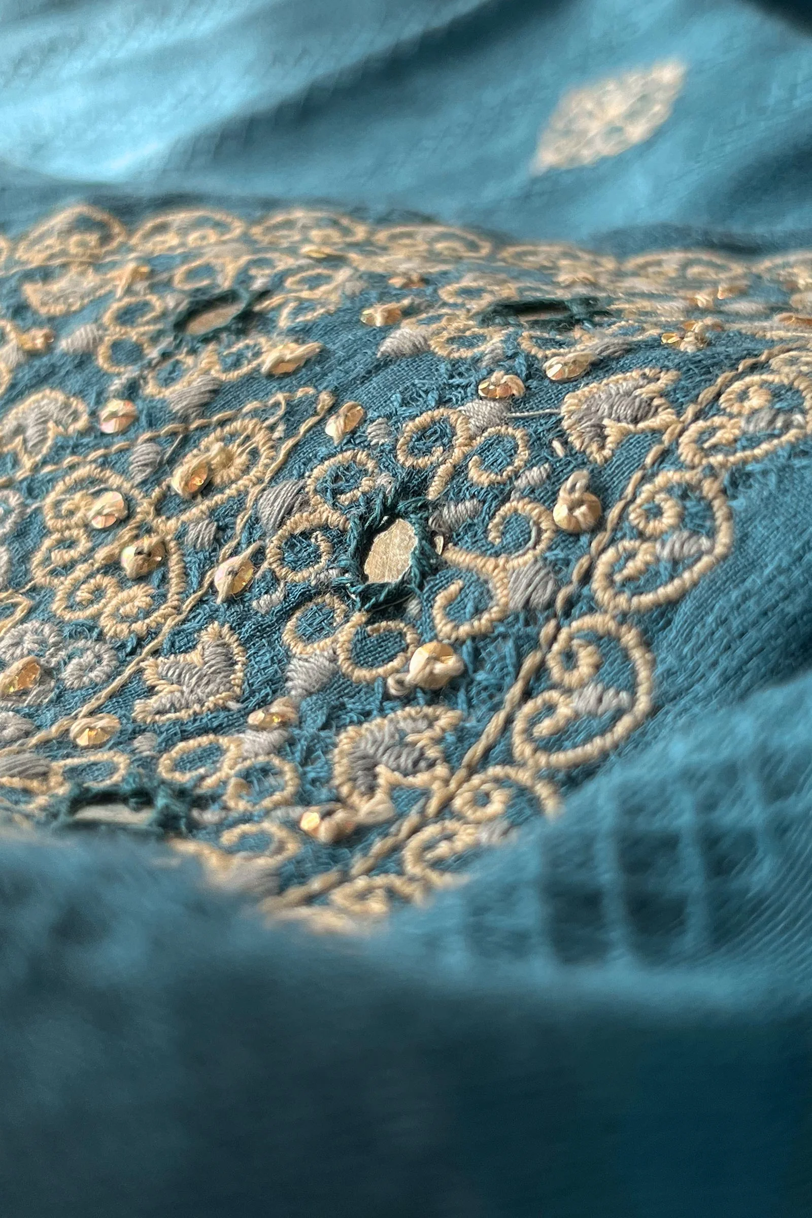 Mehraab Wahida Blue Kurta - Image 3