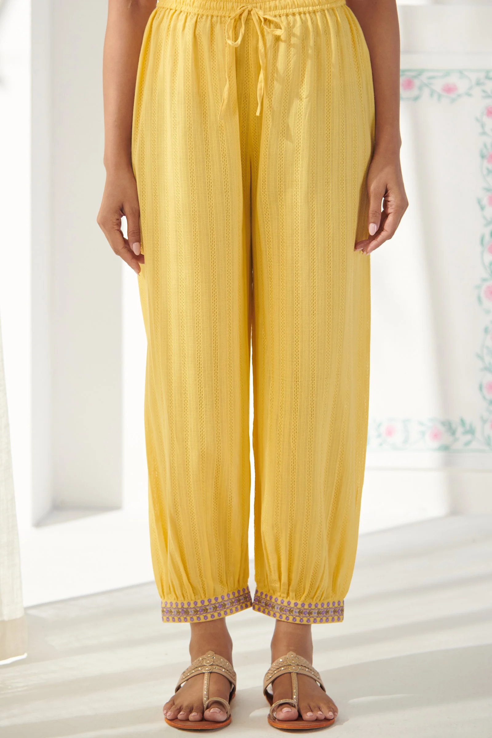 Mehraab Zaina Yellow Izhaar Pants