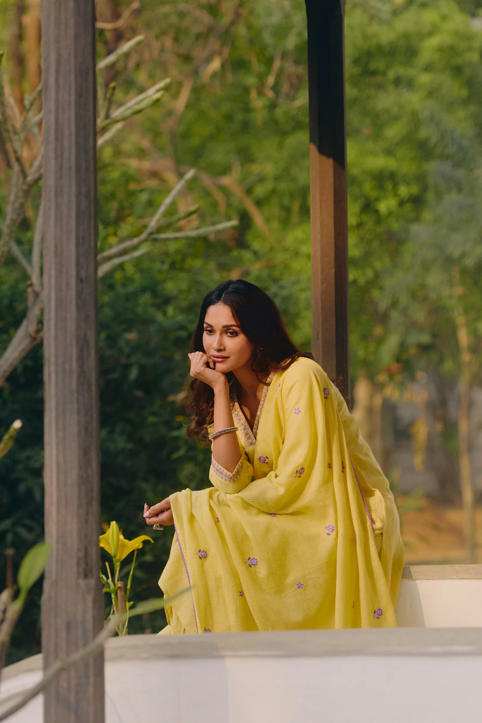 Mehraab Zaina Yellow Kurta - Image 6