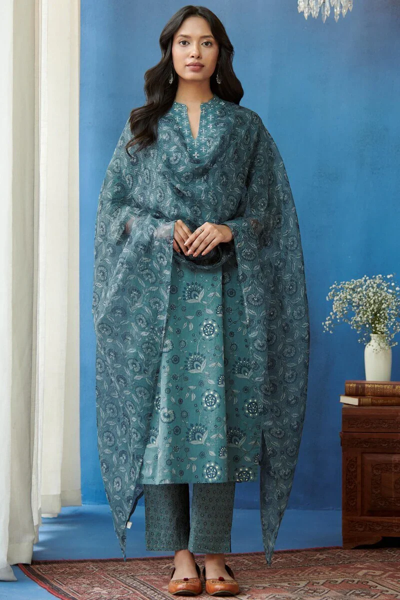 Surplus: Mehreen Zaria Sanganeri Kurta - Image 4