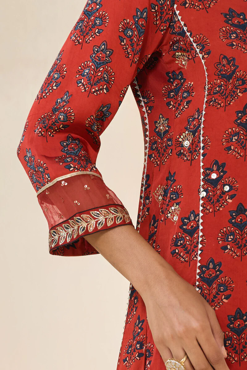 Mehrunissa Aiza Ajrak Kurta - Image 6