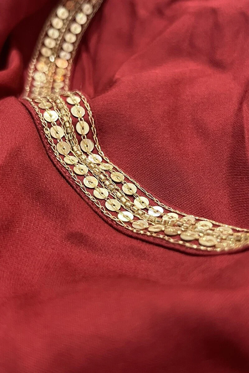 Mehrunissa Farah Red Kurta - Image 3