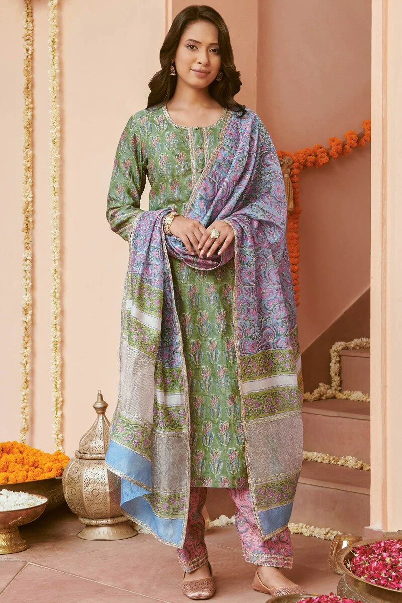 Mehrunissa Farhat Chanderi Kurta - Image 4