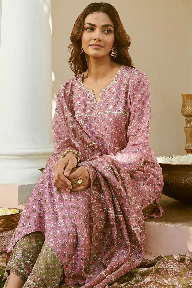 Mehrunissa Firosa Sanganeri Kurta - Image 7