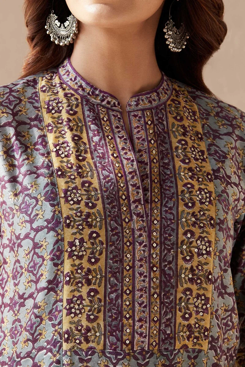Mehrunissa Jasmin Chanderi Kurta - Image 5