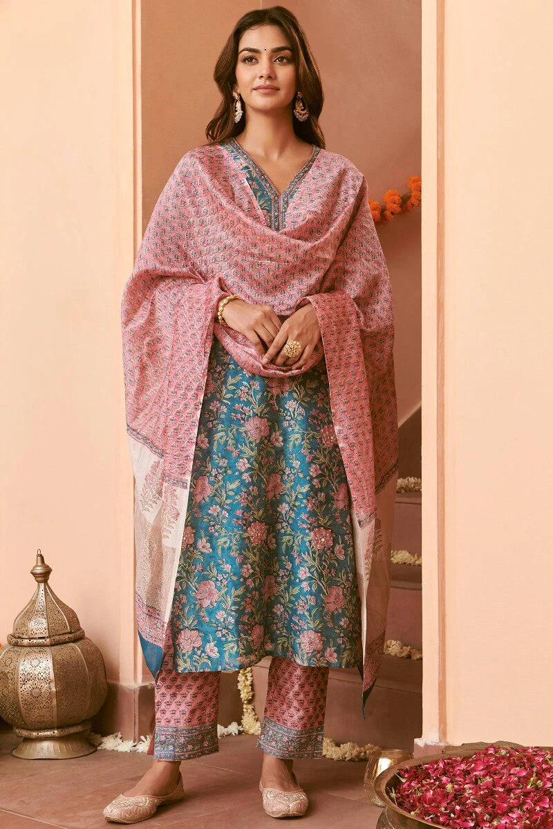 Mehrunissa Kiara Chanderi Kurta - Image 4