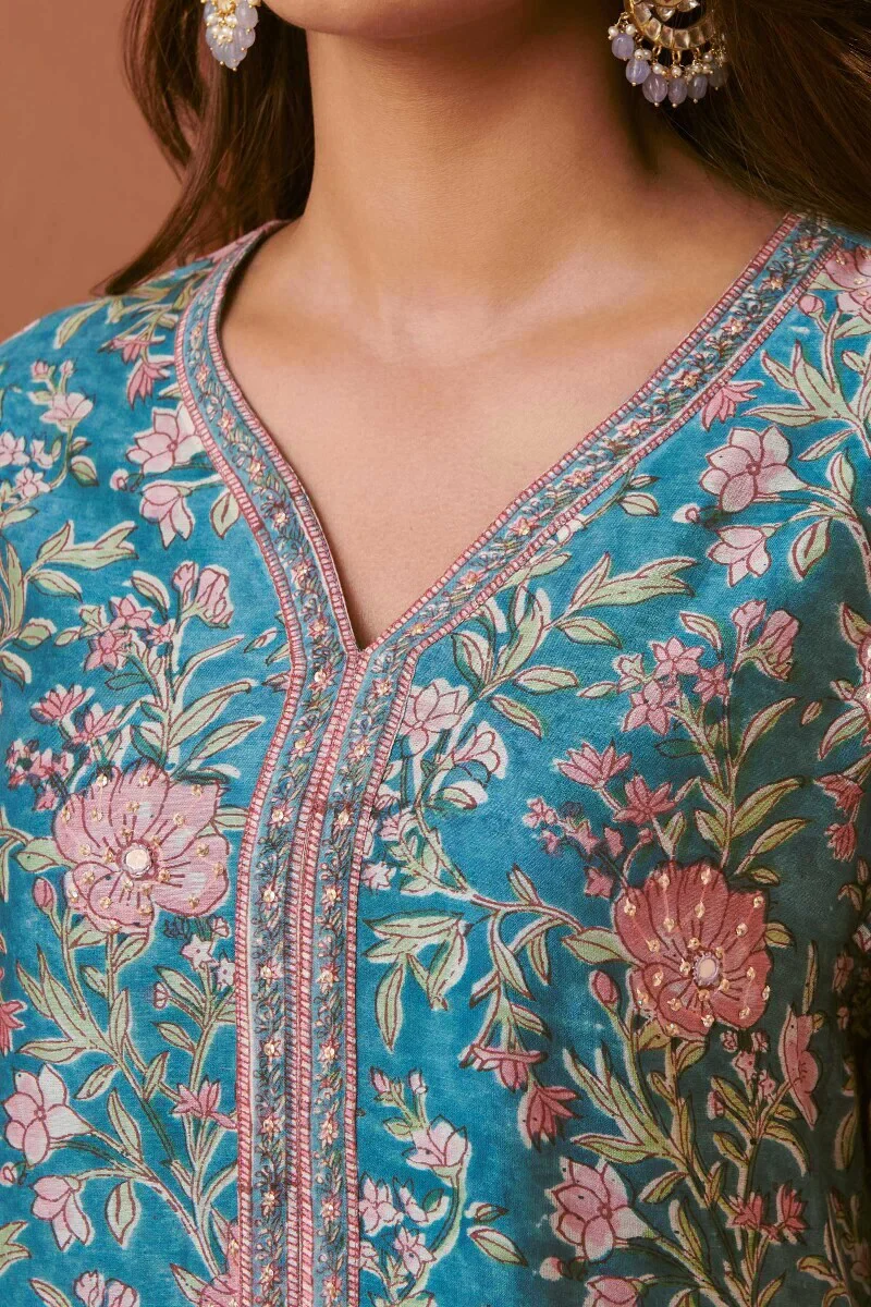 Mehrunissa Kiara Chanderi Kurta - Image 5