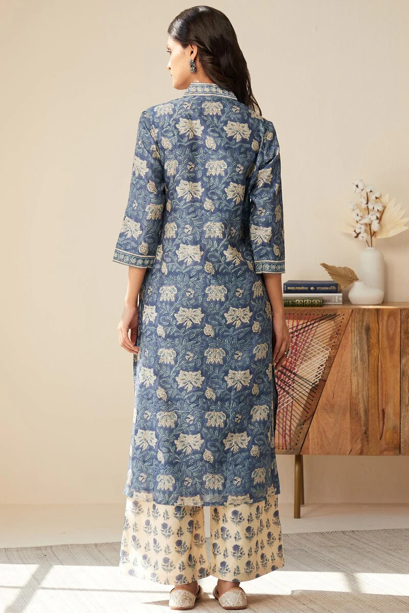 Mehrunissa Maiwa Chanderi Kurta - Image 9