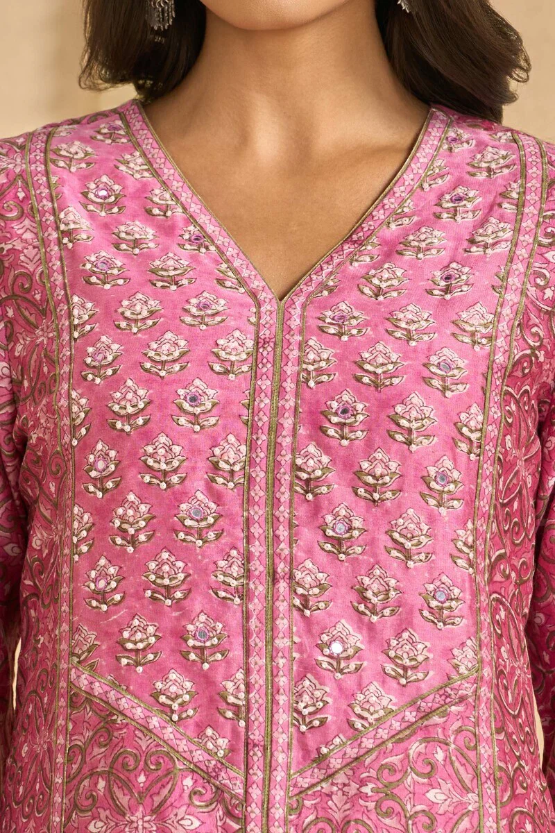 Surplus: Mehrunissa Nasreen Sanganeri Kurta - Image 4