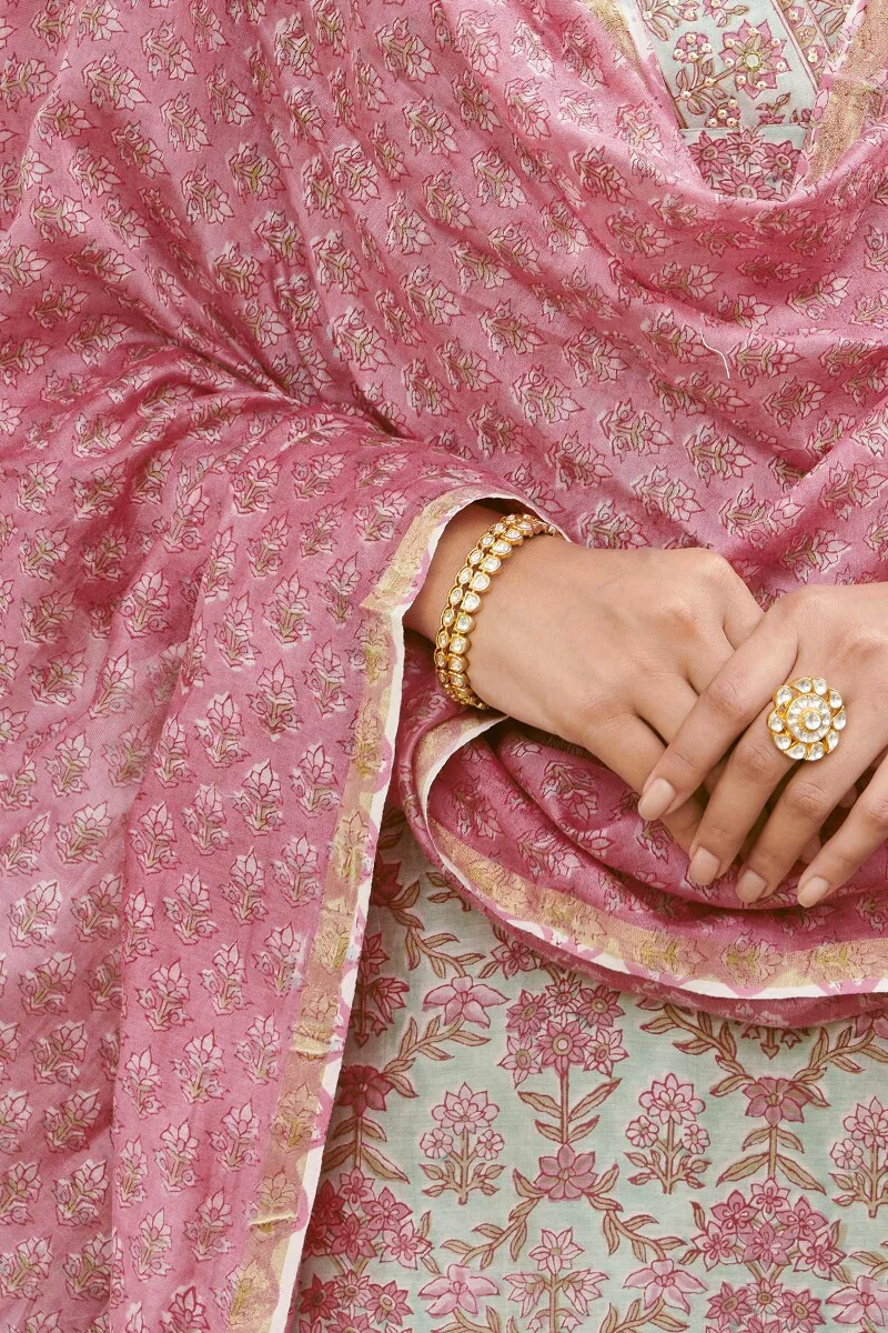 Mehrunissa Shazia Chanderi Dupatta - Image 4