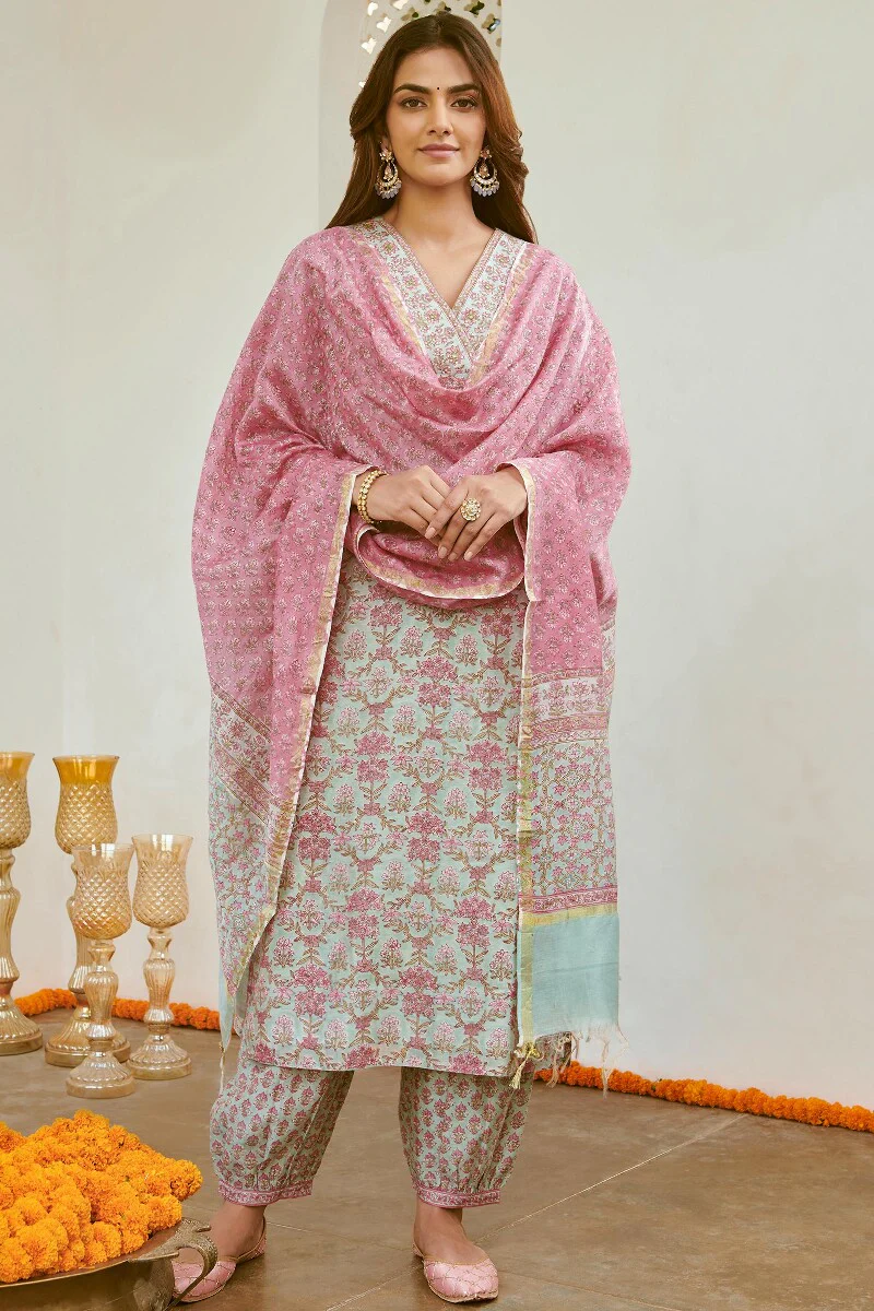 Mehrunissa Shazia Chanderi Kurta - Image 4
