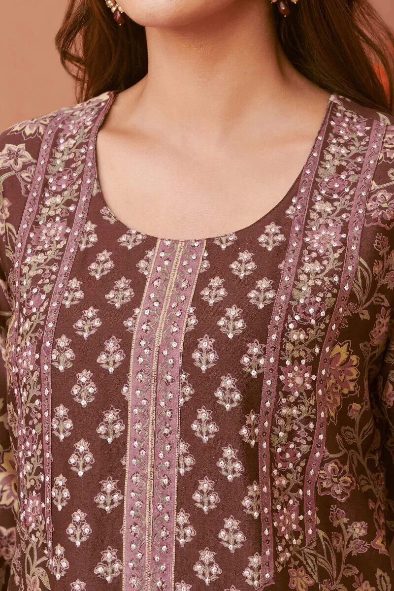 Surplus: Mehrunissa Shirin Chanderi Kurta - Image 4