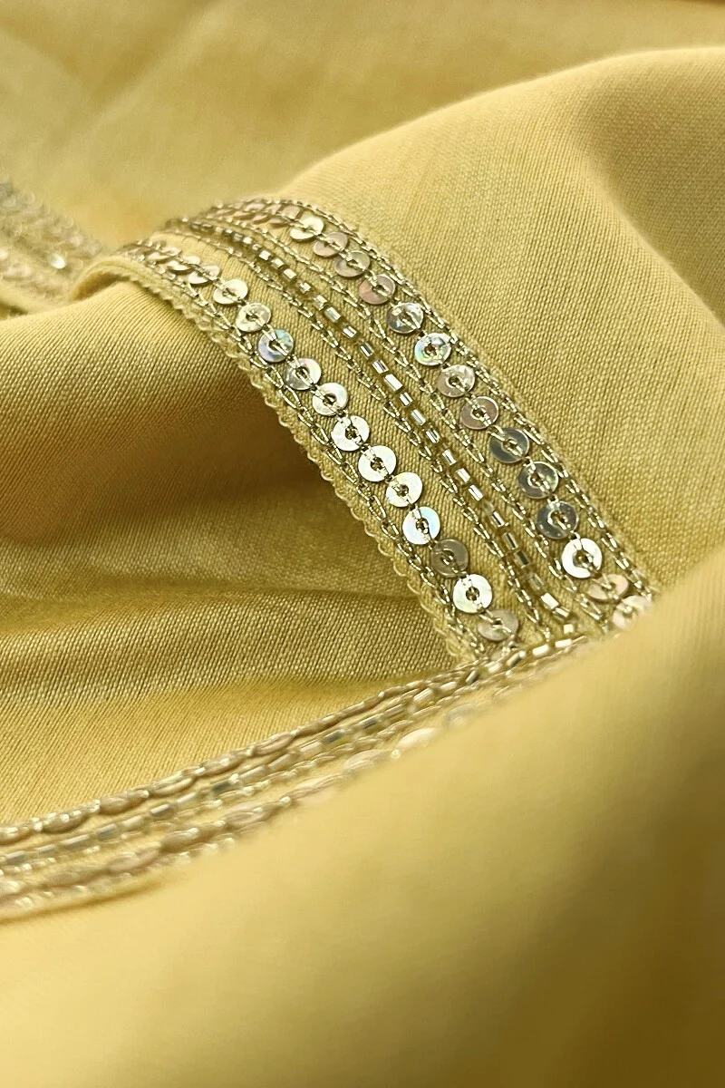 Mehrunissa Zeinab Yellow Chanderi Kurta - Image 3