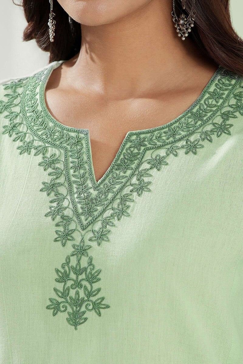 Mirza Gauhar Flax Cotton Kurta - Image 3