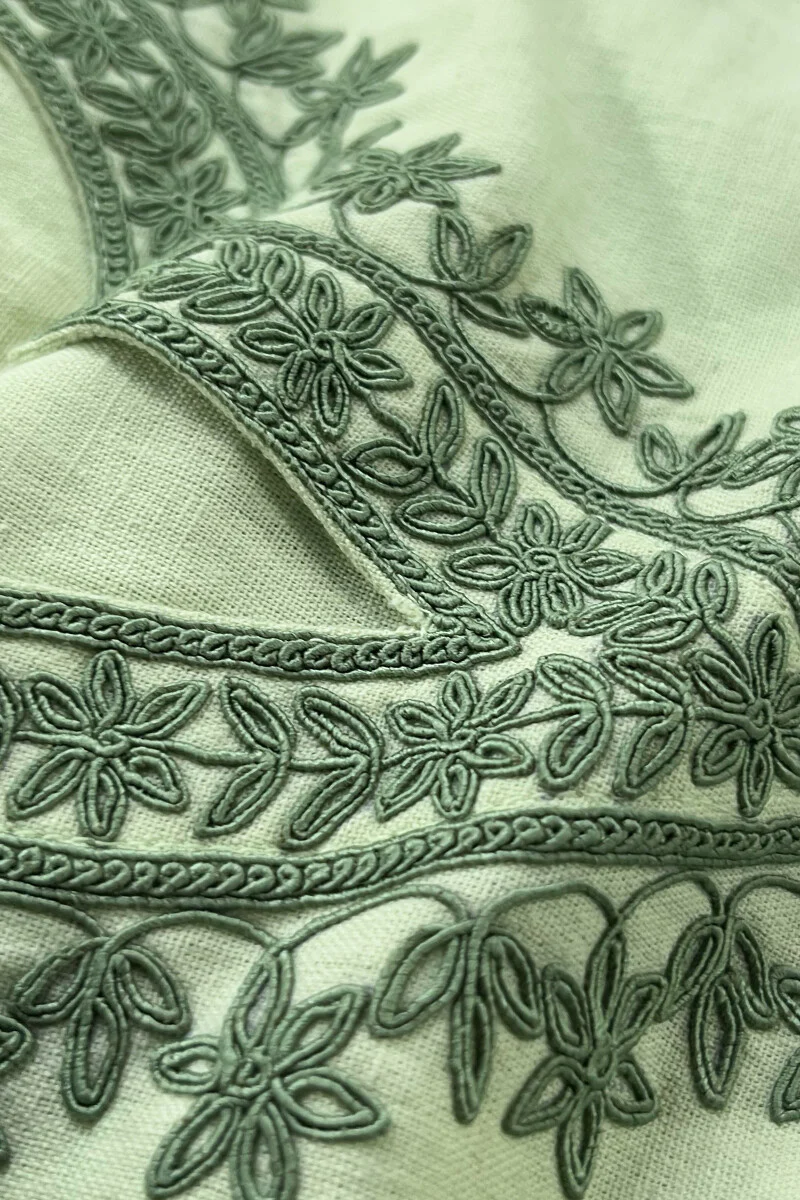 Mirza Gauhar Flax Cotton Kurta - Image 7