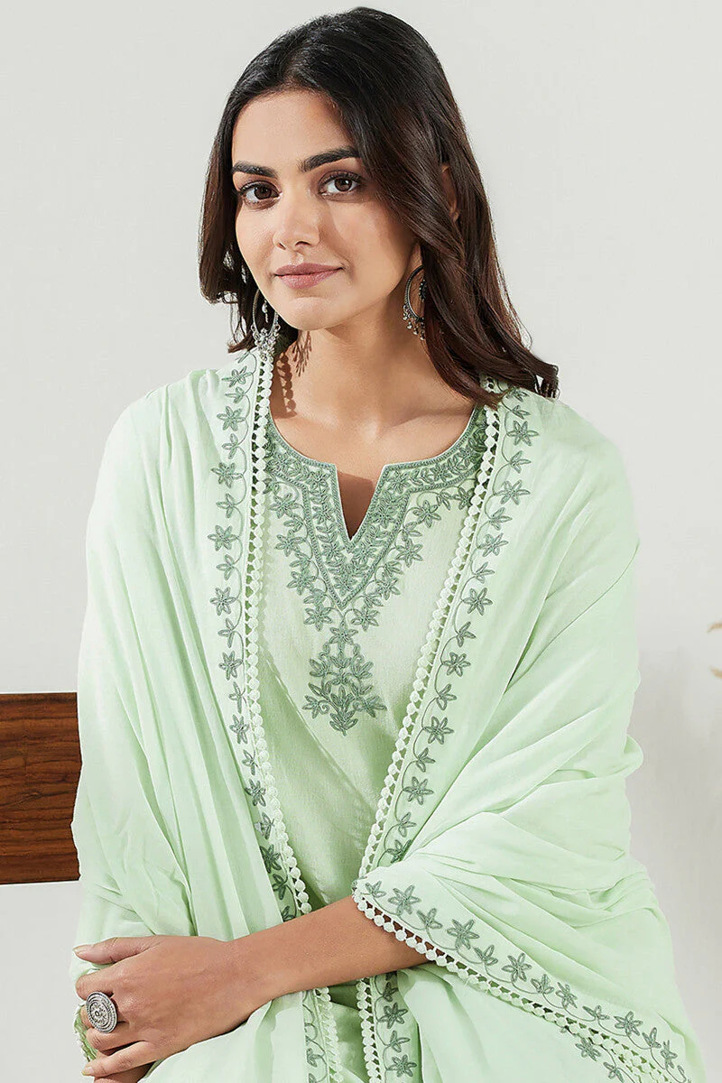 Mirza Gauhar Green Dupatta - Image 4
