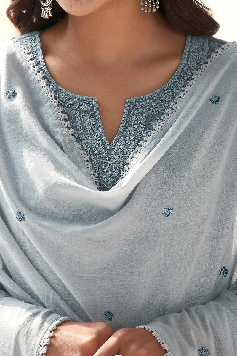 Mirza Sehreen Blue Dupatta - Image 2
