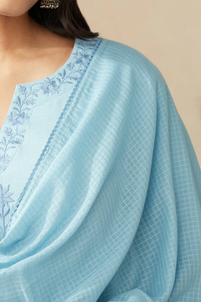 Mirza Sehreen Blue Kota Dupatta - Image 2