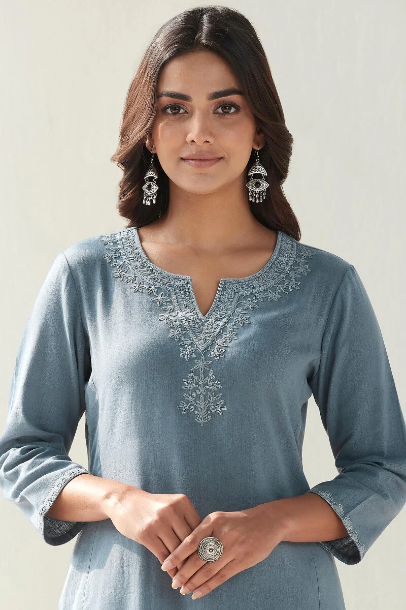 Mirza Sehreen Flax Cotton Kurta